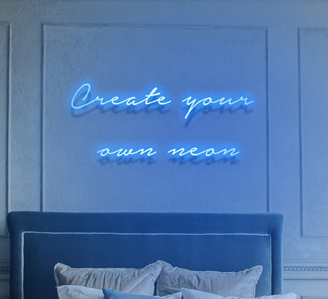 Create your own LED Neon Sign: Word Sentence Logo Custom Neon Sign