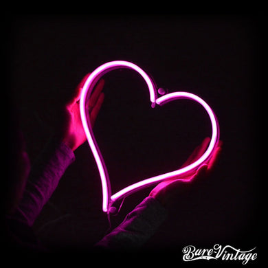 Heart LED Neon Bar Sign - Handmade Heart Neon Light - Custom Garage Sign - Custom Sign - Dorm Decor