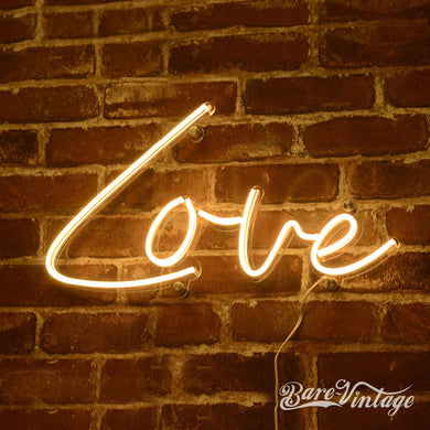 Love Neon Sign - Handmade LED Neon Art - Bespoke Neon Signs - Wedding Neon - Proposal Gift Idea