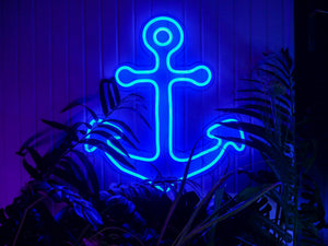 Anchor Neon Sign, Anchor Light, Anchor Art, Neon For Home, Anchor, Anchor Wall Art, Anchor Decor, Light Up Anchor, LED Anchor
