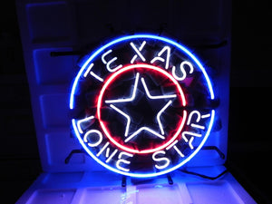 Man Cave Texas State Lone Star Beer Sign Handmade Neon Light Decor Wall Mount Neon Sign
