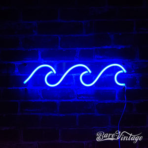 Wave LED Neon Bar Sign - Handmade Wave Neon Light - Custom Waves Sign - Custom Man Cave Sign - Dorm Decor - Beach Decor