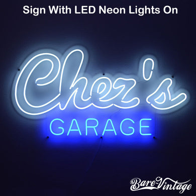 Custom Neon Garage Sign - Personalized Name LED Neon Sign - Custom Garage Name Sign - Custom Business Sign