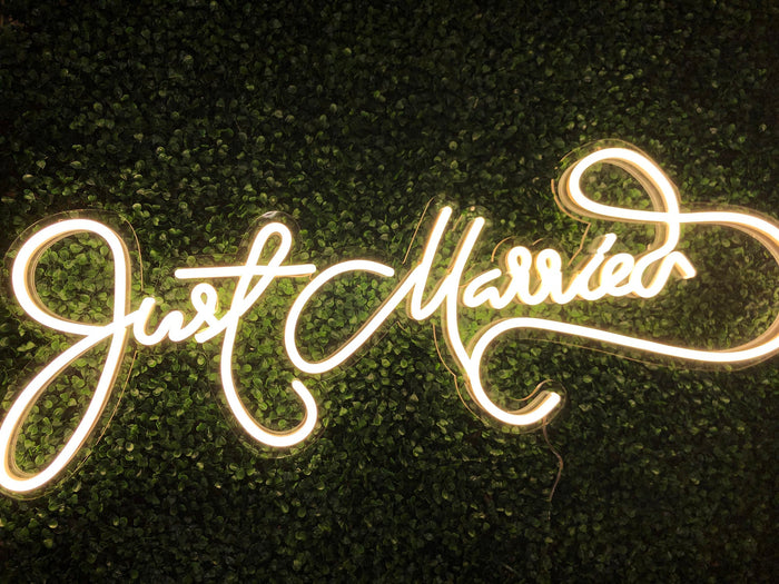 Just Married Neon Light - Custom Initials Neon Sign - Wedding Neon Light- Wedding Monogram