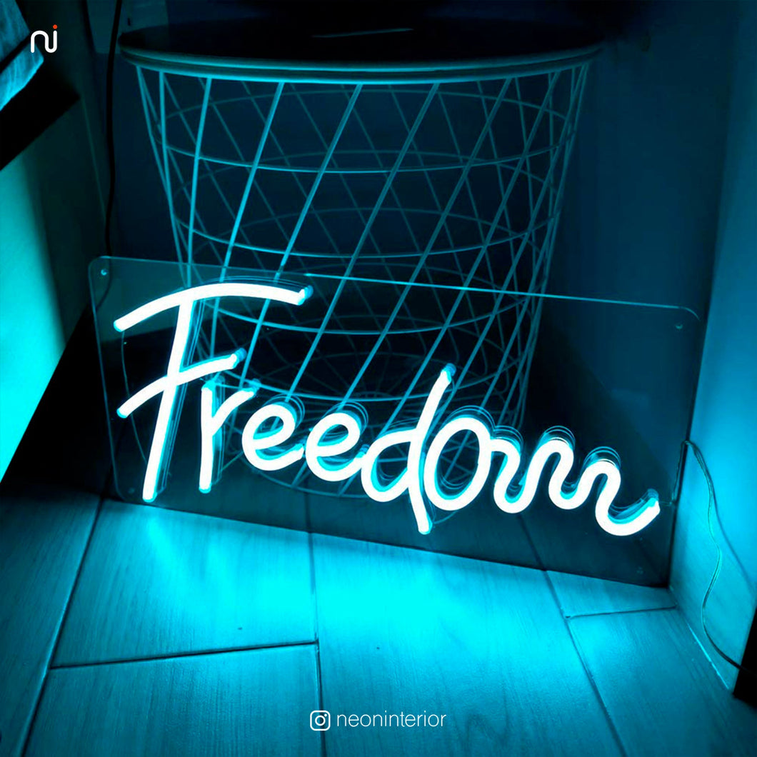 Freedom Neon Sign -  Custom Flex Neon Led For Home, Personalized Sign, LED Letters, Neon Wall Signs, Home Decor