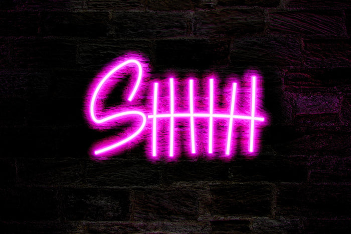 Neon light - Shh neon sign