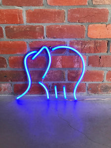 Elephant Neon Sign -  Custom Flex Neon Led For Home, Animal Sign, LED Letters, Neon Wall Signs, Home Decor