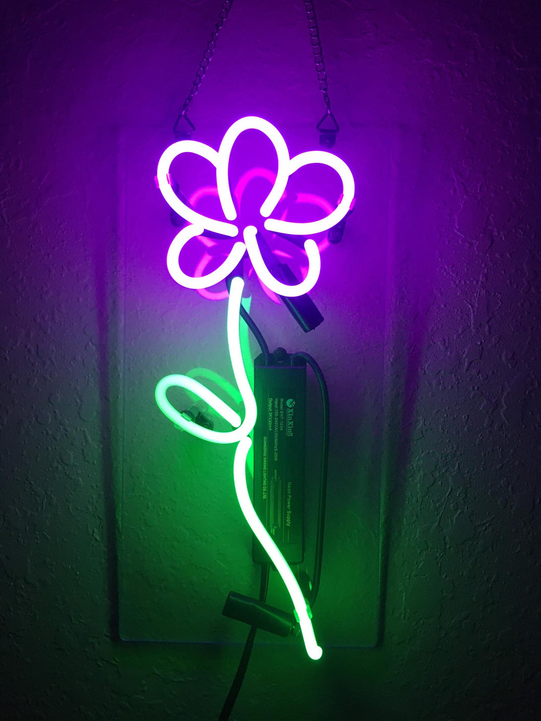 Purple Flower Neon Sign