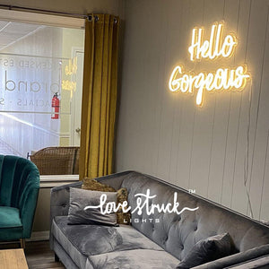 Hello Gorgeous Vintage Neon Sign Glass Neon Light Vintage Bar Home Makeup Logo Real Glass Tube Neon Sign Personalize leuchtreklame