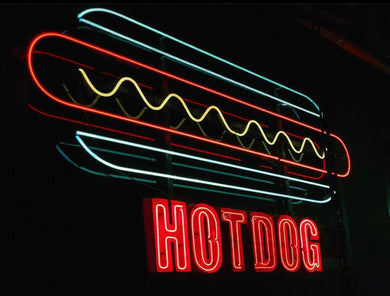 Hotdog Neon Sign - Handmade Real Glass Neon Decor