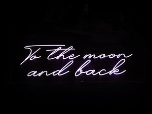 Neon Sign "To the moon and back", Wedding Neon Sign, Custom LED Neon Sign, Personalised Wedding Neon Sign Ligh - Create your own design