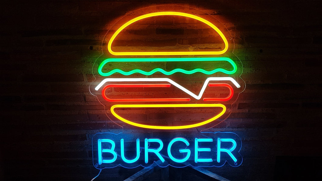 🍔 Burger neon sign