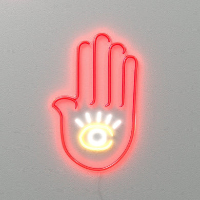 The hand of protection - LED neon sign light