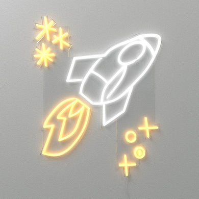 Rocket stars yellowpop - LED neon sign light room