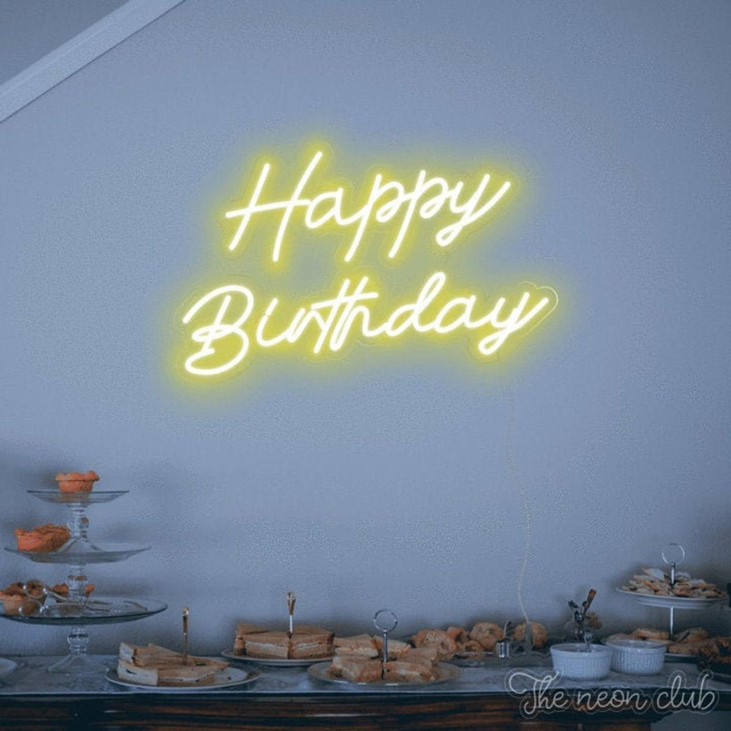 Happy Birthday Neon sign - The Neon Club - LED neon signs