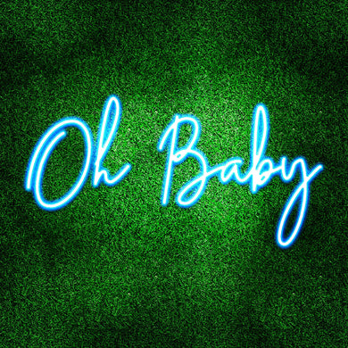 Oh Baby Baby Shower Gender Reveal Party Neon Sign Flex Led Text Neon Light Sign Neon Led Custom Led Neon Sign Home Room Birthday