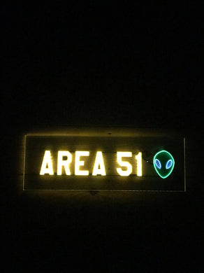 Area 51- customised neon sign