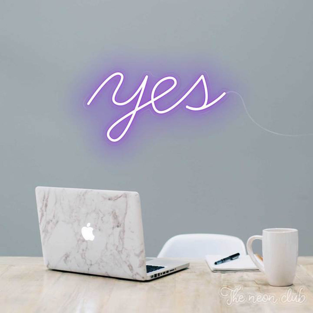 Yes Neon sign - The Neon Club - LED neon signs