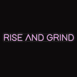 Custom Neon Sign "RISE AND GRIND" light for your home, office, parties or motivation. Message to make any neon sign!  Free Shipping!