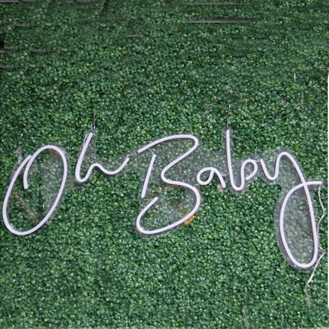 Oh Baby Custom Neon Sign Wedding Flex Led Neon Light Sign Led Neon Sign Bridal Shower Engagement Home Room Decoration Ins Party Wedding