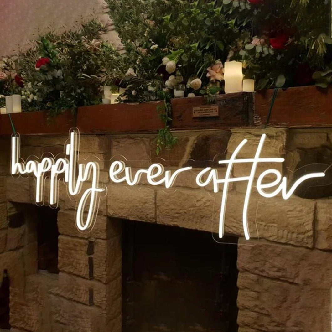 happily ever after neon sign, Led custom neon light,acrylic neon sign wedding
