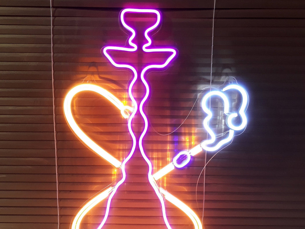 Hookah - LED Neon Sign. Party Neon Sign Flex Led Neon Light Led Custom Neon Sign Home Room Department Wall Hangings Decor Lighting