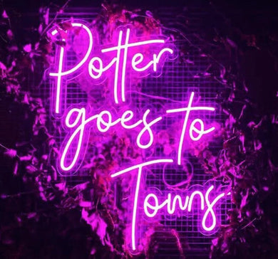 Potter goes to Tony Custom Neon Sign Propose Neon Light Hashtag Design Real Glass Tube Neon Sign Personalize
