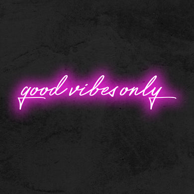 Good Vibes Only Neon Sign LED Home Decor Bedroom