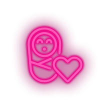Load image into Gallery viewer, infant family children newborn heart child kid baby Neon led factory