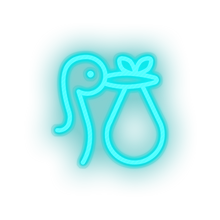 Load image into Gallery viewer, ice_blue infant family stork children child kid baby deilver led neon factory