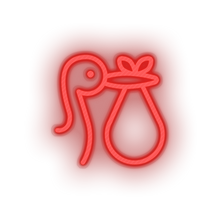 Load image into Gallery viewer, red infant family stork children child kid baby deilver led neon factory