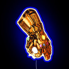 Load image into Gallery viewer, Infinity Gauntlet Circle Game RGB neon sign blue