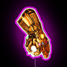 Load image into Gallery viewer, Infinity Gauntlet Circle Game RGB neon sign  pink