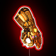Load image into Gallery viewer, Infinity Gauntlet Circle Game RGB neon sign red