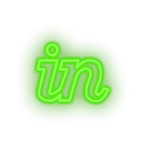 green invision social network brand logo led neon factory