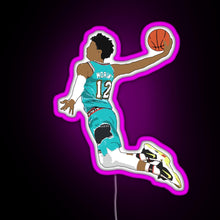 Load image into Gallery viewer, Ja Morant Dunk RGB neon sign  pink