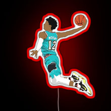 Load image into Gallery viewer, Ja Morant Dunk RGB neon sign red