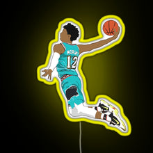 Load image into Gallery viewer, Ja Morant Dunk RGB neon sign yellow