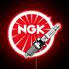 Load image into Gallery viewer, JDM Spark Plugs NGK Racing RGB neon sign red