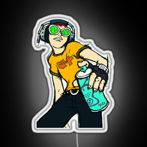 Jet set radio beat RGB neon sign white 