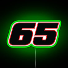 Load image into Gallery viewer, Jonathan Rea Race Number 65 RGB neon sign green