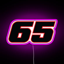 Load image into Gallery viewer, Jonathan Rea Race Number 65 RGB neon sign  pink