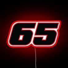Load image into Gallery viewer, Jonathan Rea Race Number 65 RGB neon sign red