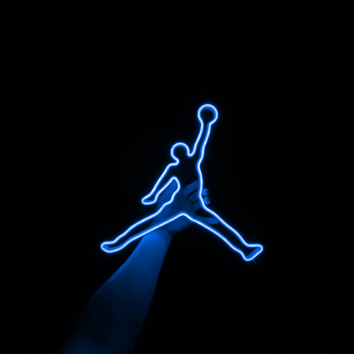 neon blue jordans