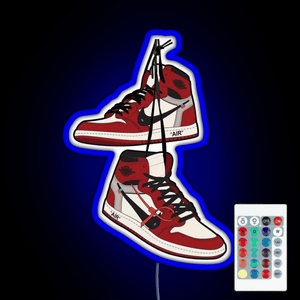Jordan1 Retro Sneakers RGB neon sign remote