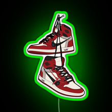 Load image into Gallery viewer, Jordan1 Retro Sneakers RGB neon sign green