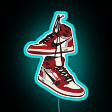 Load image into Gallery viewer, Jordan1 Retro Sneakers RGB neon sign lightblue 