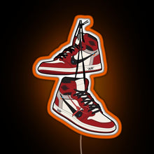 Load image into Gallery viewer, Jordan1 Retro Sneakers RGB neon sign orange