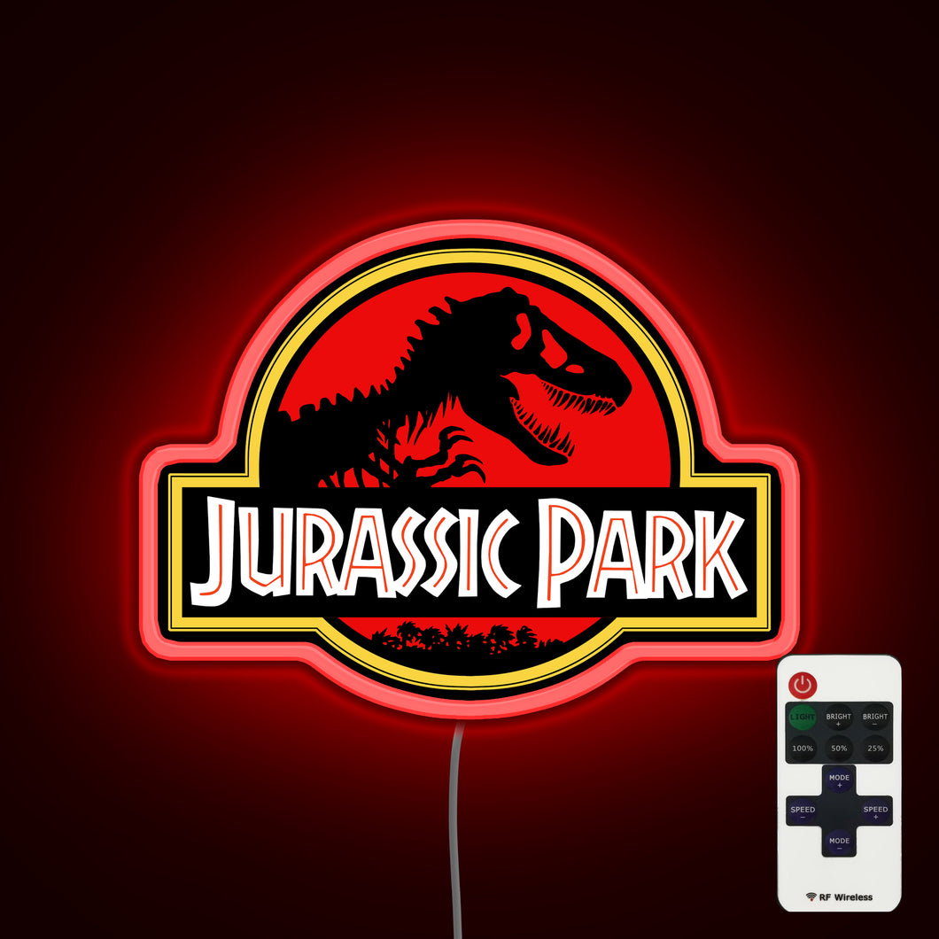 Jurassic Park neon sign