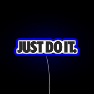 just do it RGB neon sign blue